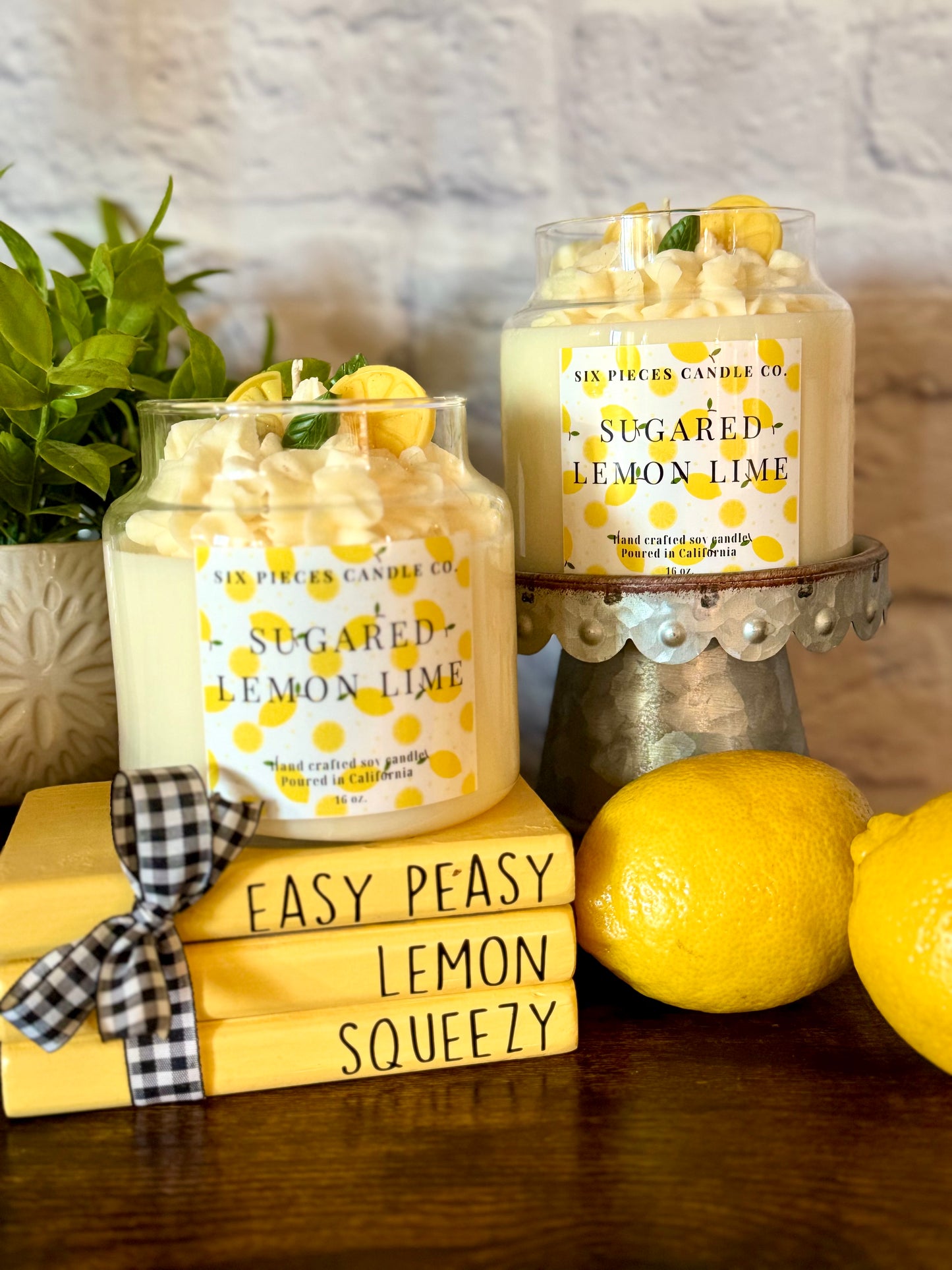 Sugared Lemon Lime Whipped Candle