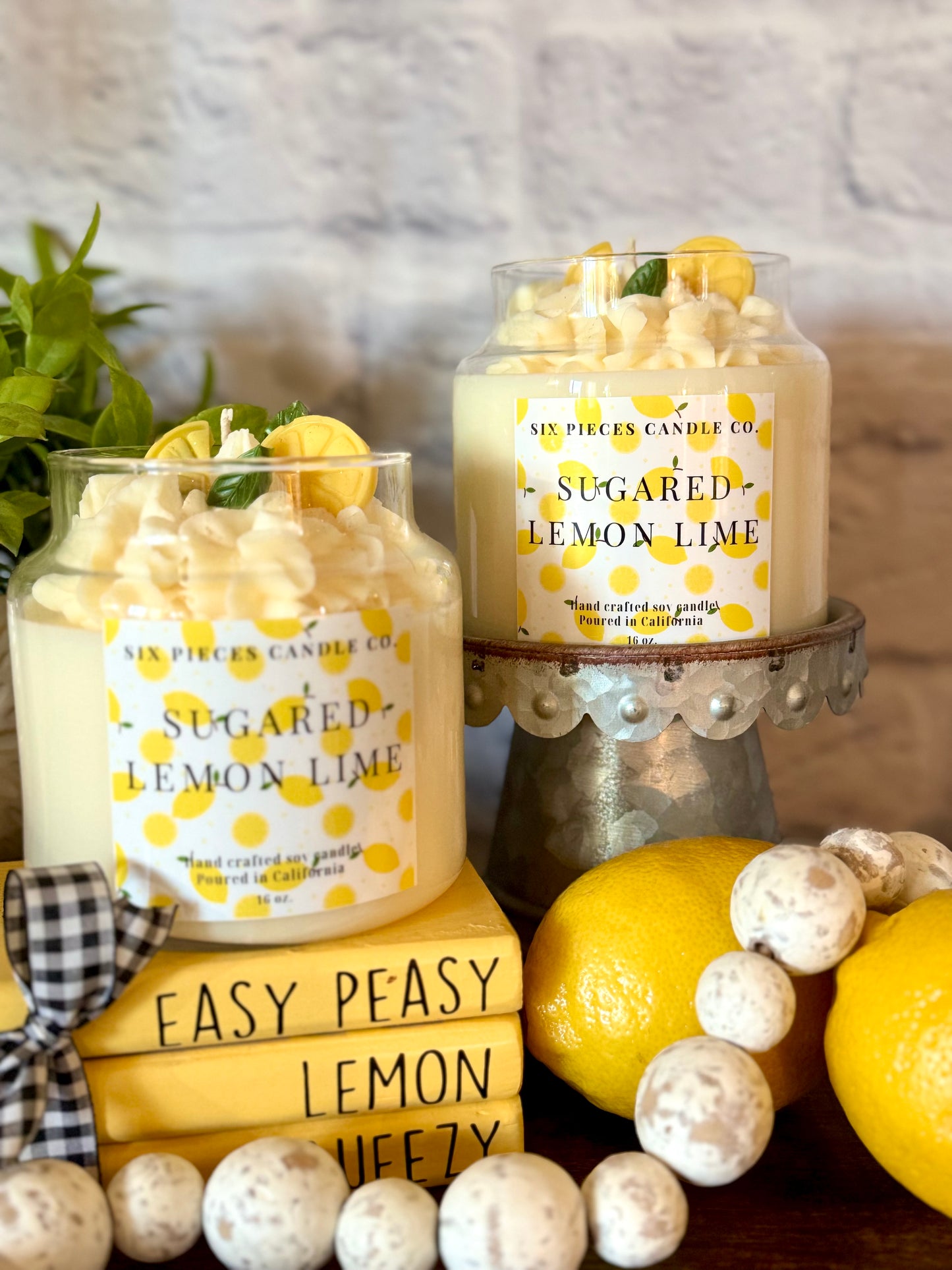 Sugared Lemon Lime Whipped Candle